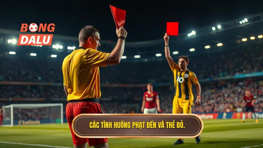 2. Các tình huống phạt đền và thẻ đỏ.