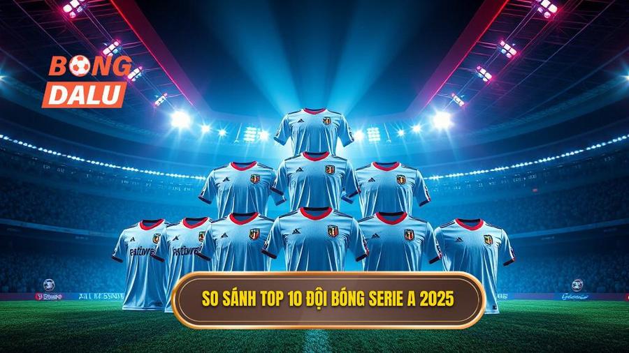 Bảng so sánh sức mạnh Top 10 đội bóng mạnh nhất Serie A 2025